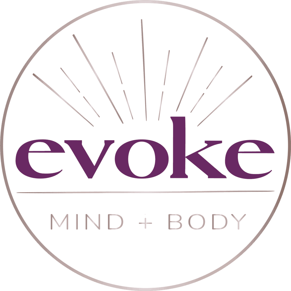 Evoke Mind + Body favicon (purple with white background)